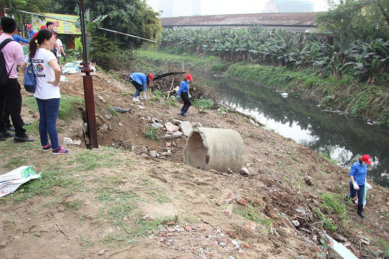 Quang cảnh sau khi dọn sạch rác